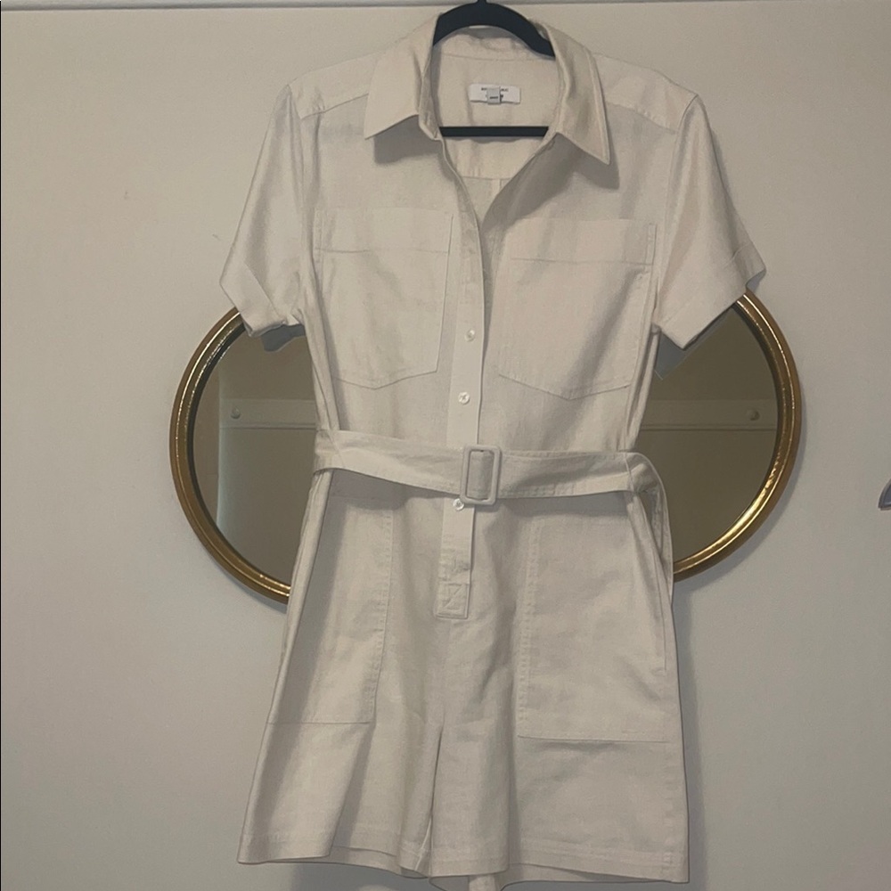 Banana Republic Linen Blend Shirt in Cream